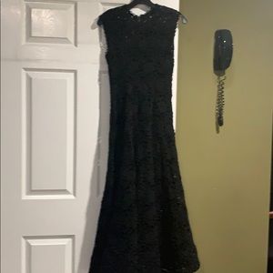 Alexis black lace midi dress